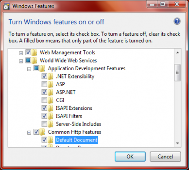 Turning Vista feature on or off